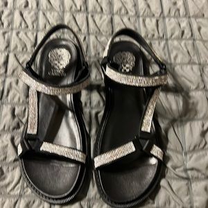 Brand new. Vince Camuto. Teva style sandal. Crystal embellished